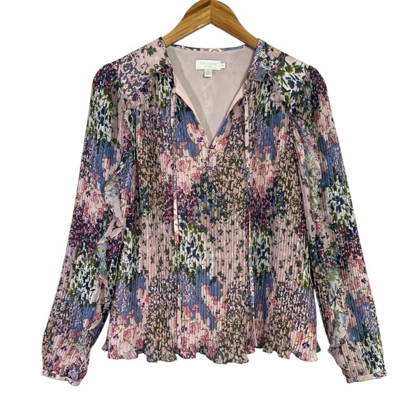 Ted Baker Woven Ditzy Floral Top Size 1/ US 4 - Picture 5 of 7